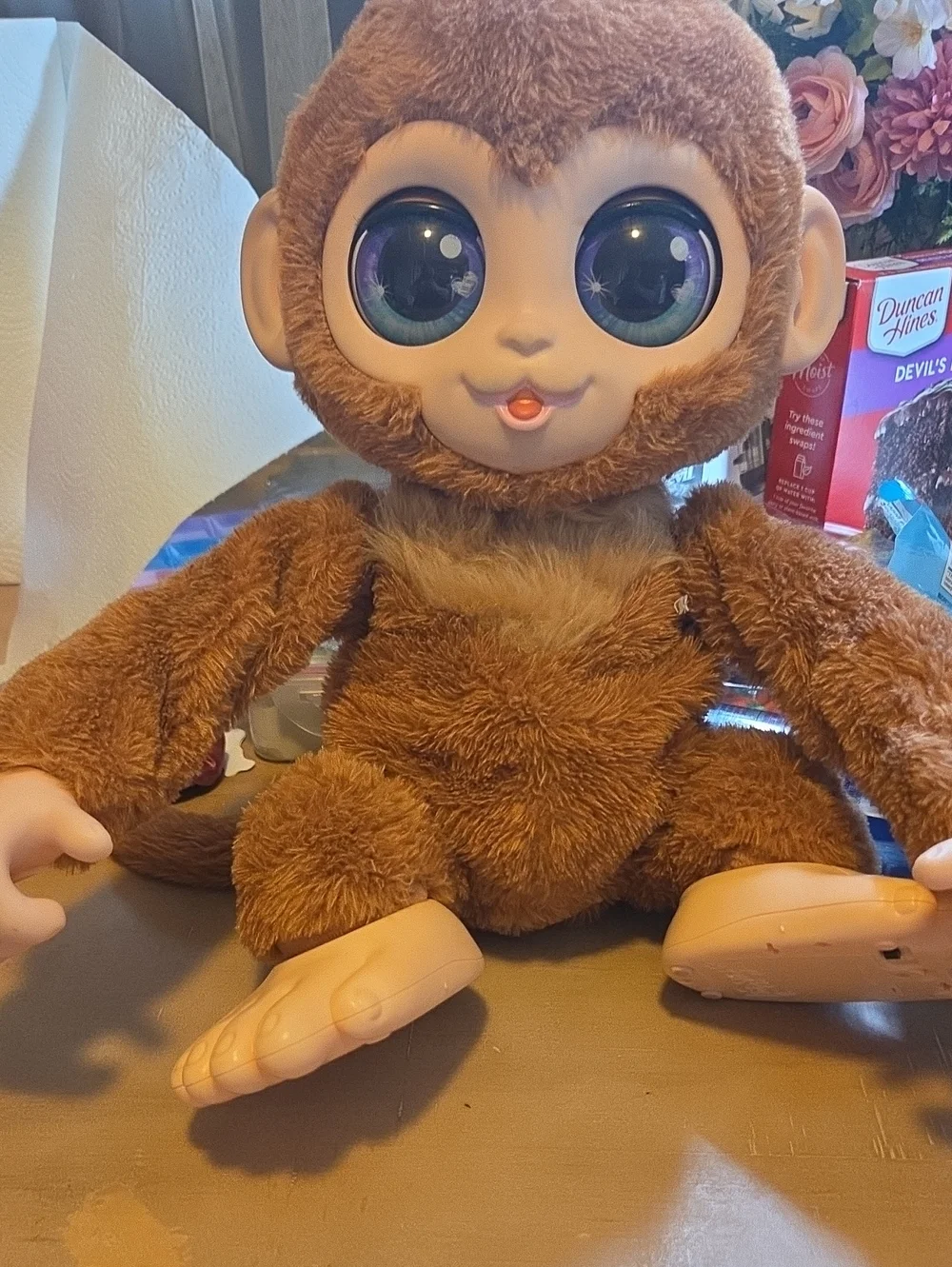 Plush Interactive Monkey Toy - Brown - (FurReal Friends) A Few Callouts